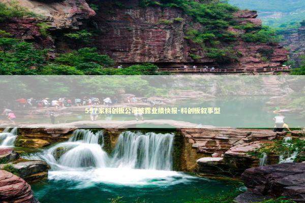 597家科创板公司披露业绩快报-科创板叙事型 新闻